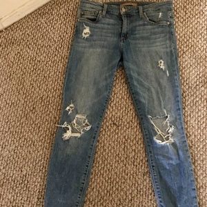 Joe's Medium wash Jeans w/Holes, Sz 28